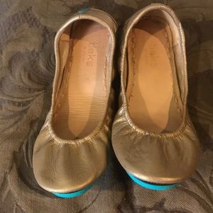 Tieks ballet flats in Metallic Gold